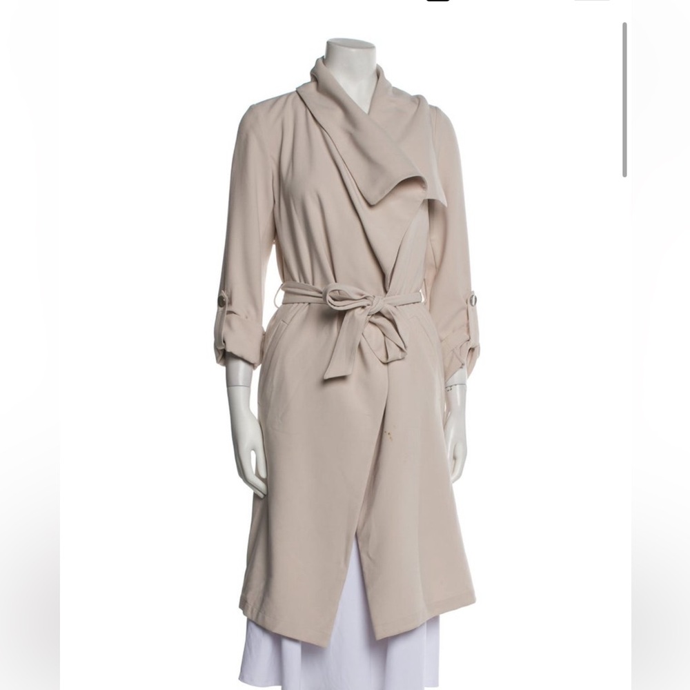Soia & Kyo Drapy Trench Coat with Rolled Sleeves